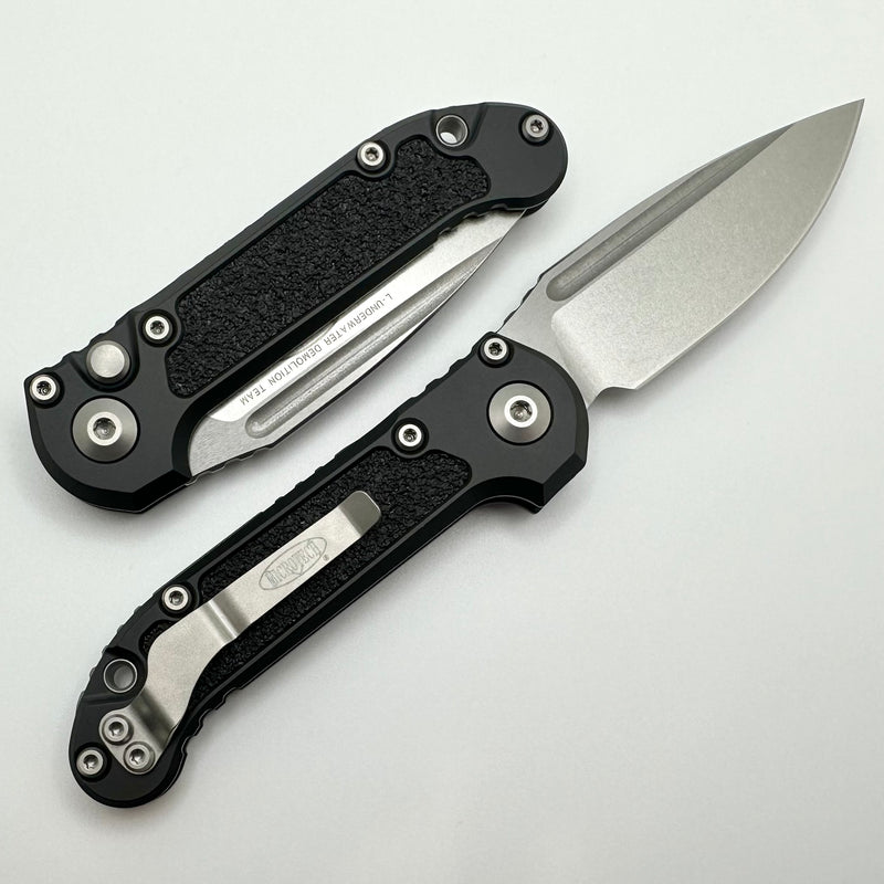 Microtech Knives LUDT Gen III Stonewash Drop Point w/ Black Handle 1135-10 ONE PER HOUSEHOLD