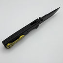 Chaves Knives Redencion 229 YKWII PVD Titanium Integral w/ Shredded Carbon Fiber Inlays & PVD M390 Drop Point - 50 Series