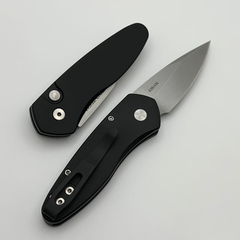 Pro-Tech Sprint Black Handle & Stonewash 2905