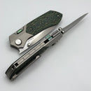 Remette RT Meteor Titanium Handles w/ Green Carbon Fiber Inlays & M390 RTPT-C