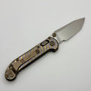 Marfione Select Microtech LUDT Ram-Lok w/ Flamed Slab Side Titanium Handles w/ Bronze Accents & Stonewash Tanto 1136RLS-10MS3