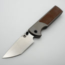 Chaves Knives N.T.A.K El Chicano Orange Peel Titanium Integral Handle w/ Micarta Inlays & Tanto Chisel M390