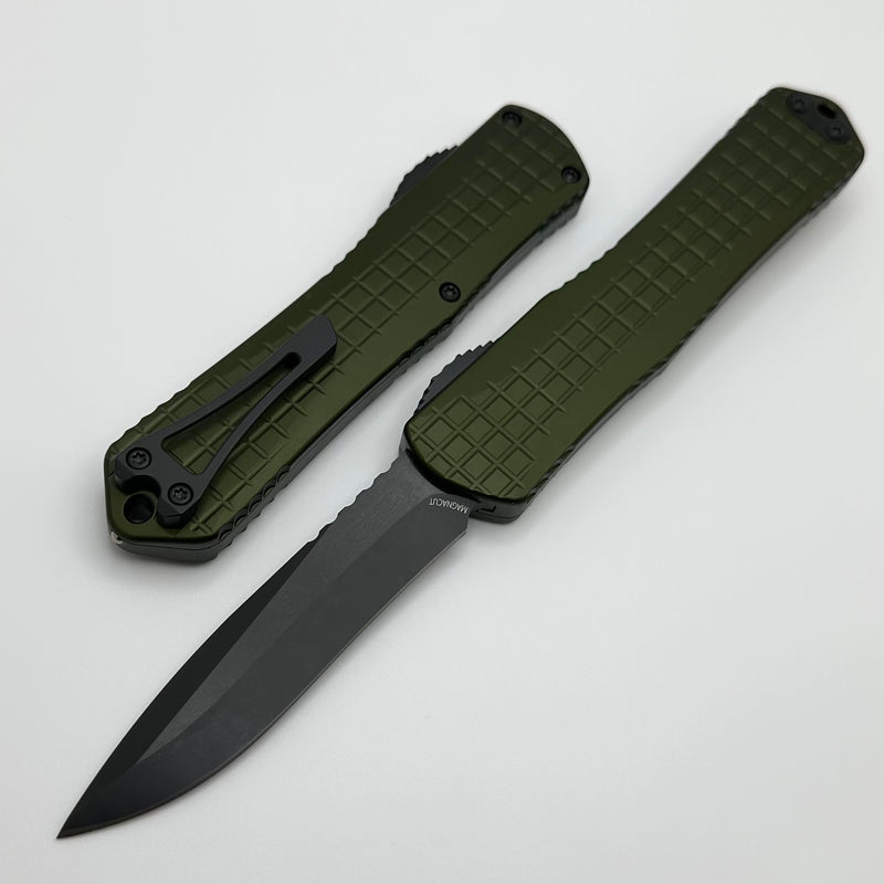 Heretic Knives Manticore X Green Frag Handle & DLC Recurve MagnaCut H033F-6A-GRN