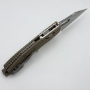 Microtech Knives Manual Stitch RAM LOK Fluted Tan G-10 Handles & Stonewash Full Serrated M390MK 169RL-12FLGTTA