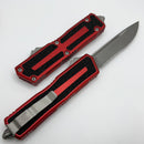 Microtech Scarab 2 Gen 3 S/E Apocalyptic Partial Serrated w/ Fluted Spine & Red Handle 1278-11APRD