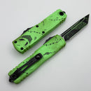Microtech UTX-85 Gen IV Oogie Boogie Aluminum Handle w/ T/E Full Serrated M390MK Signature Series 12334-3OOS