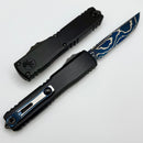 Microtech Marfione Select Ultratech ZBP S/E Blue Baker Forge IceStorm w/ Hefted Black Handle & Blue Accents 1121-16MS2