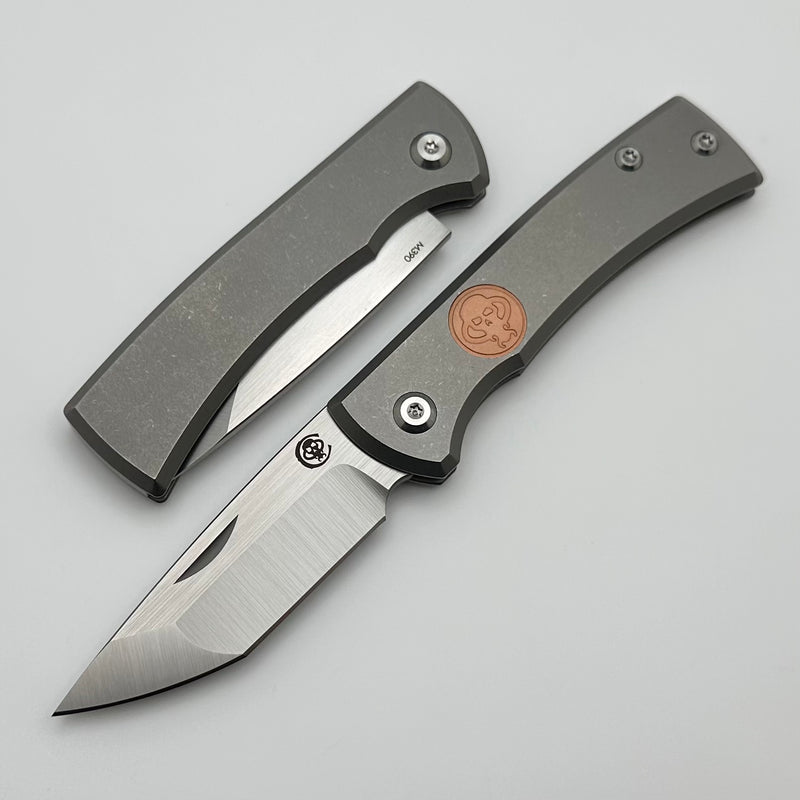 Chaves Knives Slip Joint w/ Tanto M390 & Titanium Handles w/ Copper Inlay