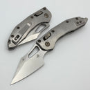 Marfione Select Manual M-Stitch RAM LOK Slab Side Titanium Handles w/ Flamed Accents & Stonewash M390MK 169MRL-10MS4