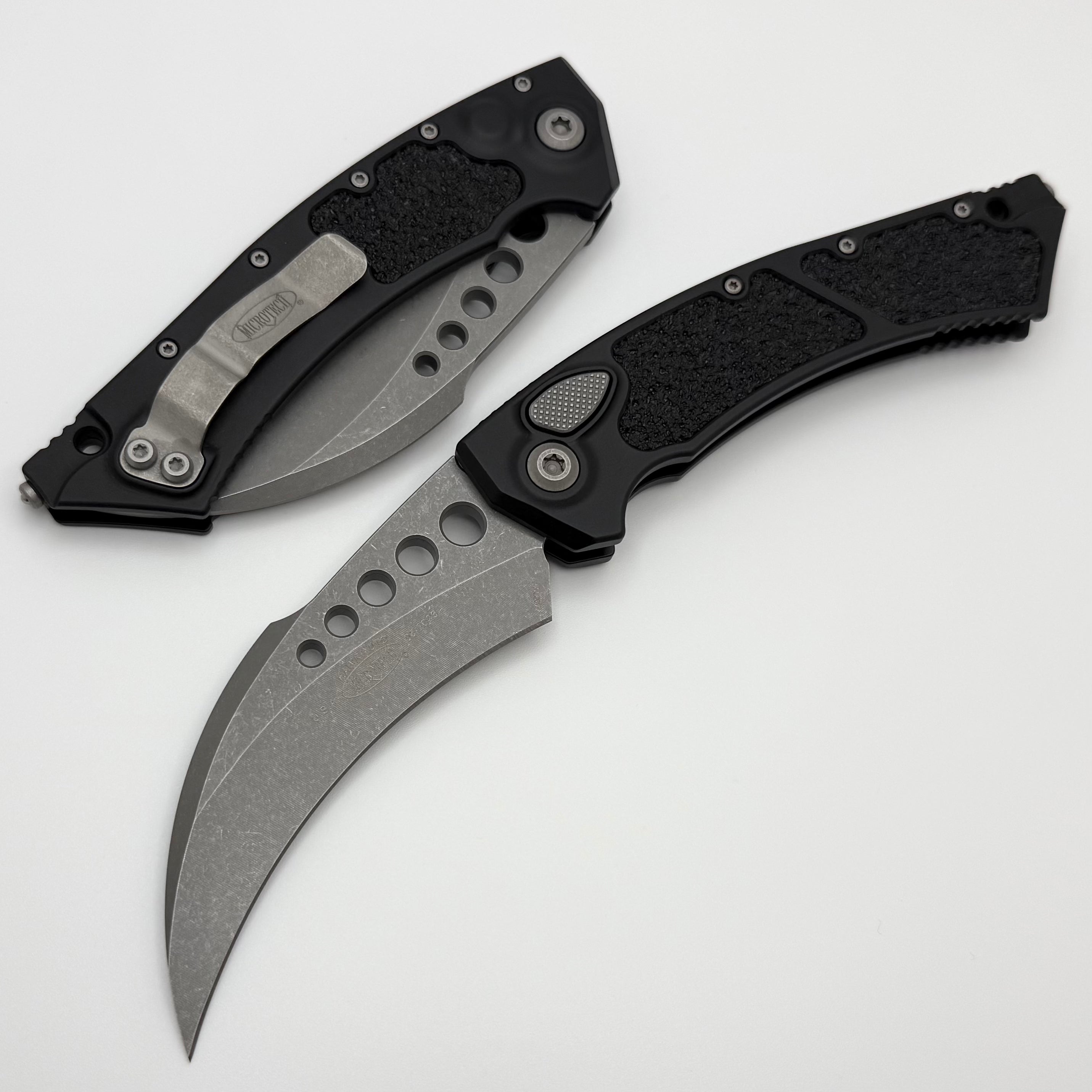 Microtech Hawk w/ Black Aluminum Handle & Apocalyptic M390MK 166-10AP