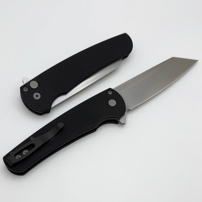 Pro-Tech Malibu Textured Black Handle & Stonewash MagnaCut Reverse Tanto Blade 5405