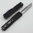 Microtech UTX-70 Gen IV Hellhound w/ Black Handle & Stonewash M390MK 14194-10S