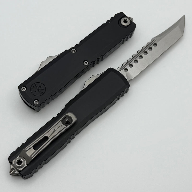 Microtech UTX-70 Gen IV Hellhound w/ Black Handle & Stonewash M390MK 1