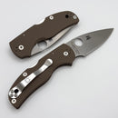 Spyderco Native 5 Brown G-10 Handles & CPM-15V Sprint Run C41GPBN15V5