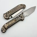 Marfione Select Microtech LUDT Ram-Lok w/ Flamed Grooved Titanium Handles w/ Bronze Accents & Stonewash Tanto 1136RLG-10MS3