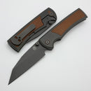 Chaves Knives Sangre 229 Dirty Steve w/ Natural Micarta Inlaid Titanium Handles & 3.6" Stonewash Gray 3V