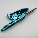 Microtech Socom Elite Auto w/ Turquoise Handles & Black Tanto 161A-1TQ