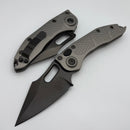 Microtech Borka Stitch DLC w/ Natural Clear Handles Signature Series 169-1DLCTNCS