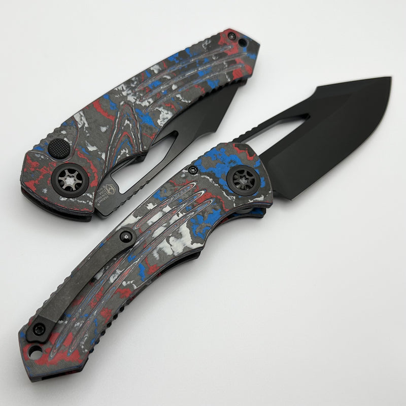 Heretic Knives Pariah M/A Button Lock America Camo Carbon Handles w/ DLC MagnaCut H046-6A-USA/CC