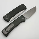 Chaves Pro-Tech Redencion 229 Auto w/ Green Handle & Stonewash Drop Point S35VN
