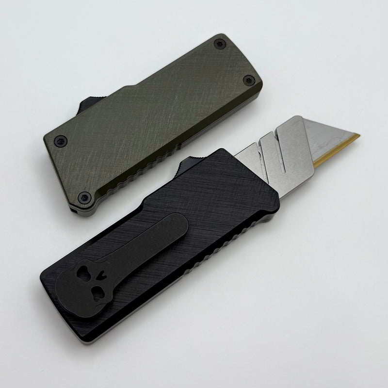 Chaves Auto C.H.U.B OTF w/ Crosshatch Dual Color Green/Black Handle