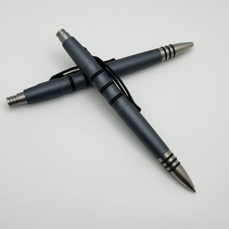 Tuff Writer Precision Press Pen w/ Slate Gray Aluminum Barrel