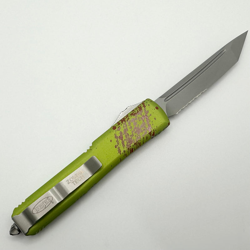Microtech Ultratech Contoured Zombie Tech w/ Tanto Bead Blast Partial Serrated 123-8Z PRE OWNED
