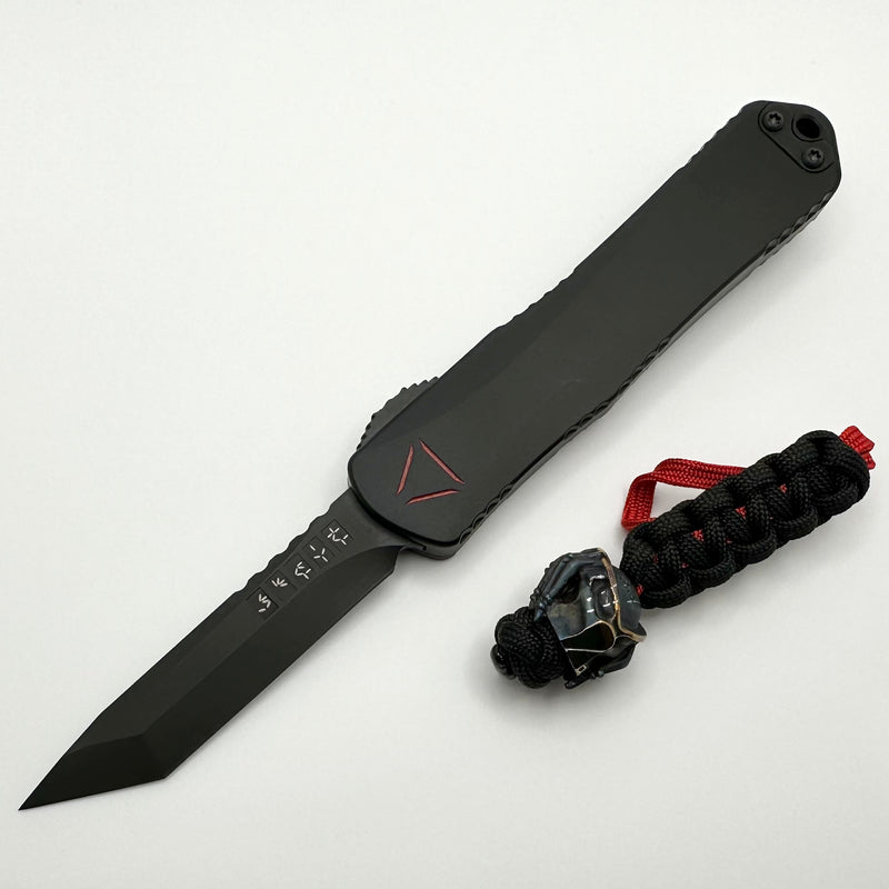 Heretic Knives Manticore E Black Predator w/ Red Reticle & Tanto MagnaCut & Cobalt Predator Bead PRE OWNED