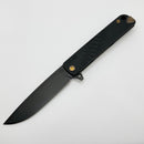 Medford M-48 Black Aluminum Handle w/ PVD Spring & Bronze Hardware/Clip & PVD S45VN