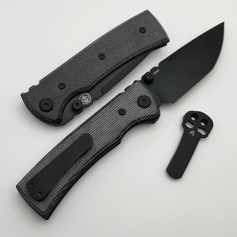 Chaves Redencion Street Blackout w/ Black Micarta & PVD Elmax Tanto - Blue Label