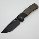 Chaves Knives Redencion 229 The Suit PVD Ti Integral w/ Bronze Ti Inlays & PVD M390 Tanto - 50 Series