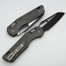Microtech Knives MSI RAM LOK Natural Clear Aluminum Frag Handles & Two Tone Black M390MK 210-1FRNC