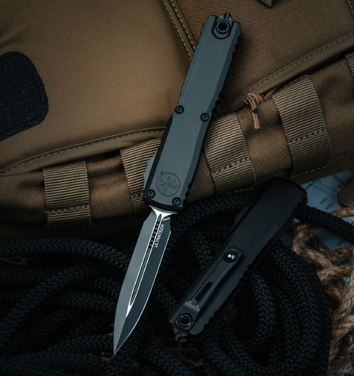 Microtech Ultratech ZBP D/E Tactical w/ Black Handle 1122-1T
