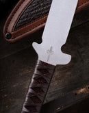 Marfione Custom Knives Combat Wakizashi w/ Osoraku Compound Chisel Grind Blade & EDO Arrowhead Menuki Ray Skin Wrapped Handle