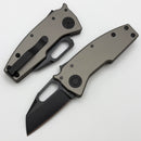 Demko Nano Shark Stealth w/ Artillery Grey Aluminum Handles & Shark Foot CPM-20CV