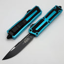 Microtech Scarab 2 Gen 3 Spine Fluted S/E Tactical Standard w/ Turquoise Handle 1278-1TQ