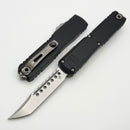 Microtech Ultratech Gen IV Hellhound Stonewash Standard w/ Black Handle 11194-10S