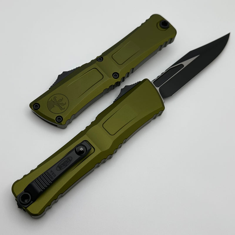 Microtech Knives Combat Troodon Gen III Black Bowie w/ OD Green Handle 1146-1OD