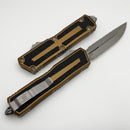 Microtech Scarab 2 Gen 3 Tan Handles w/ D/E-S Apocalyptic Full Serrated M390MK 1180-12APTA