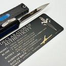 Marfione Custom Atreus Black Aluminum Handle w/ Carbon Fiber & Blue Titanium Inlays & D/E Diamondwash