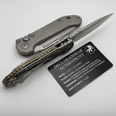 Microtech Marfione Select LUDT Gen III Slab Side Titanium Handles w/ Bronze Accents & Stonewash S/E 1135-10MS7