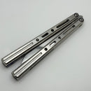 Poikilo Blade PM 3 Midtech Balisong w/ Crystal Titanium Handles & Polished M390 Blade Show Special