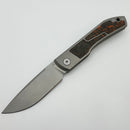 Uldanov Custom Knives Sierra w/ Milled Titanium/Orange Dark Matter Carbon Fiber Inlays & MagnaCut Front Flipper