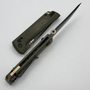 North Mountain Blade Chop2 w/ Green G-10 Handles & Black D2