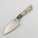 Microtech Santoku 4.2" Ivory G-10/Titanium Bolster Handle w/ Stonewash M390MK 3300B-10IV