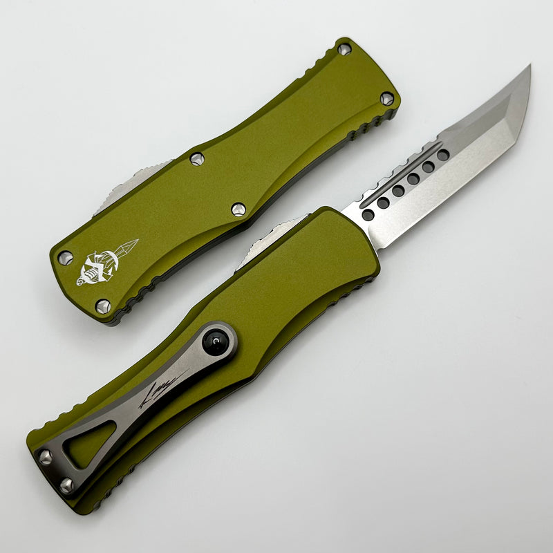 Microtech Hera Hellhound Stonewash & OD Green Signature Series 919-10ODS