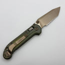 Marfione Select Microtech LUDT Ram-Lok w/ Antique Green Grooved Titanium Handles w/ Bronze Accents & Bronze Full Serrated Tanto 1136RLG-15MS1