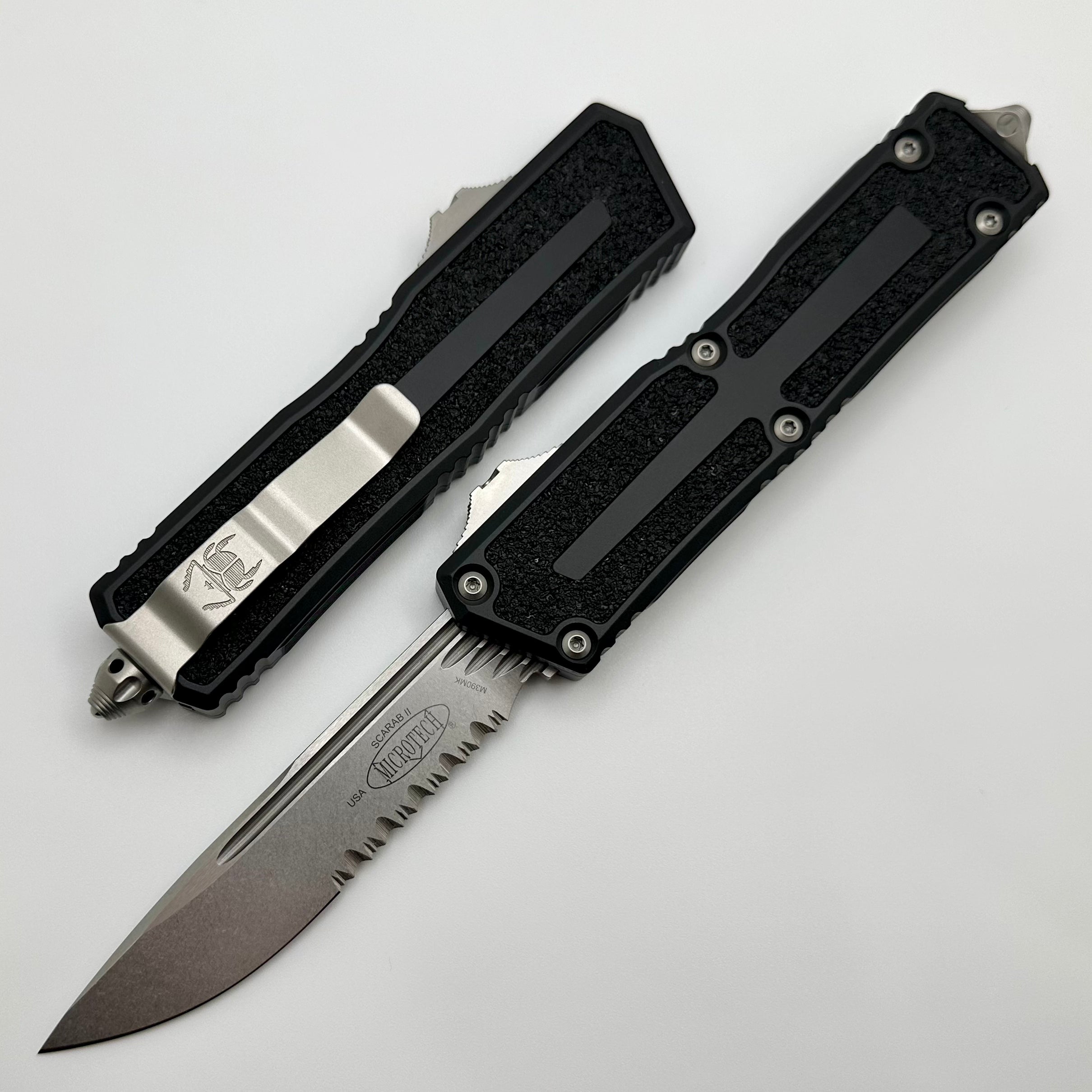 Microtech Scarab 2 Gen 3 S/E Stonewash Partial Serrated Standard 1278