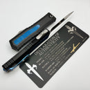 Marfione Custom Atreus Black Aluminum Handle w/ Carbon Fiber & Blue Titanium Inlays & D/E Diamondwash