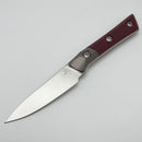 Microtech Paring Knife Merlot G-10/Titanium Bolster Handle w/ Stonewash M390MK 3500B-10MR